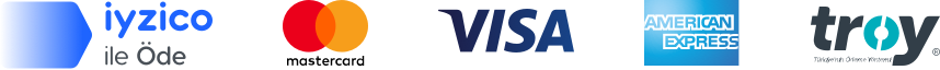 iyzico güvenli ödeme altyapısı — Visa, Mastercard, American Express, Troy